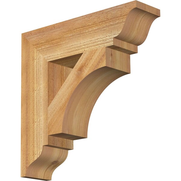 Ekena Millwork Westlake Traditional Rough Sawn Bracket, Western Red Cedar, 4"W x 16"D x 16"H BKT04X16X16WTL01RWR - main